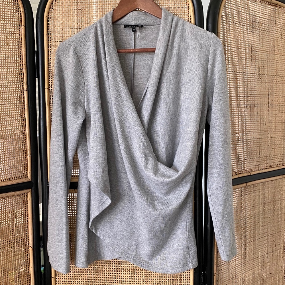 1.STATE - Cozy Knit Top - Size Med- Grey